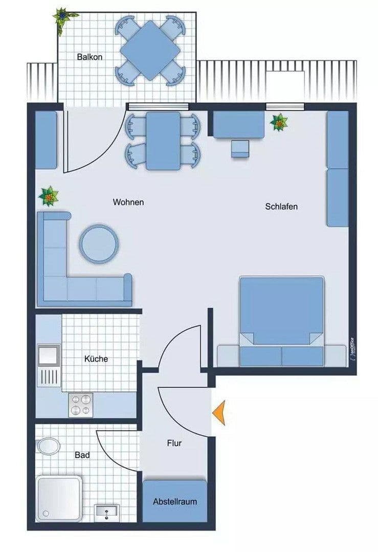 Prenájom bytu 1-izbový 34 m², Kiel, Šlezvicko-Holštajnsko Prenájom bytu 1-izbový 34 m², Kiel, Šlezvicko-Holštajnsko