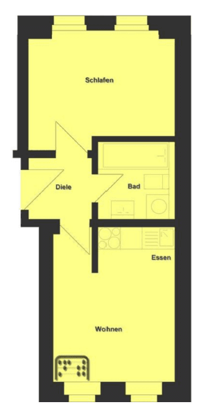 Prenájom bytu 2-izbový 36 m², Hebelstraße 35, Leipzig, Sasko Prenájom bytu 2-izbový 36 m², Hebelstraße 35, Leipzig, Sasko