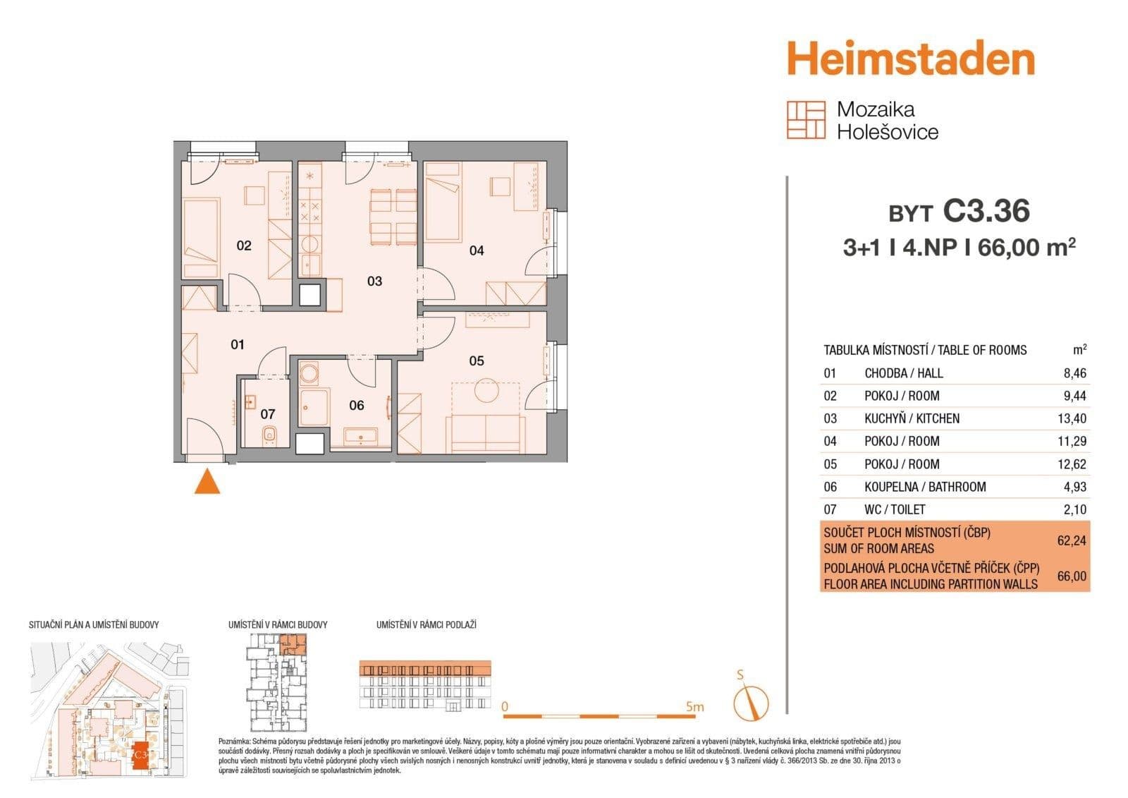 Prenájom bytu 3-izbový 62 m², Vrbenského, Praha, Praha Prenájom bytu 3-izbový 62 m², Vrbenského, Praha, Praha