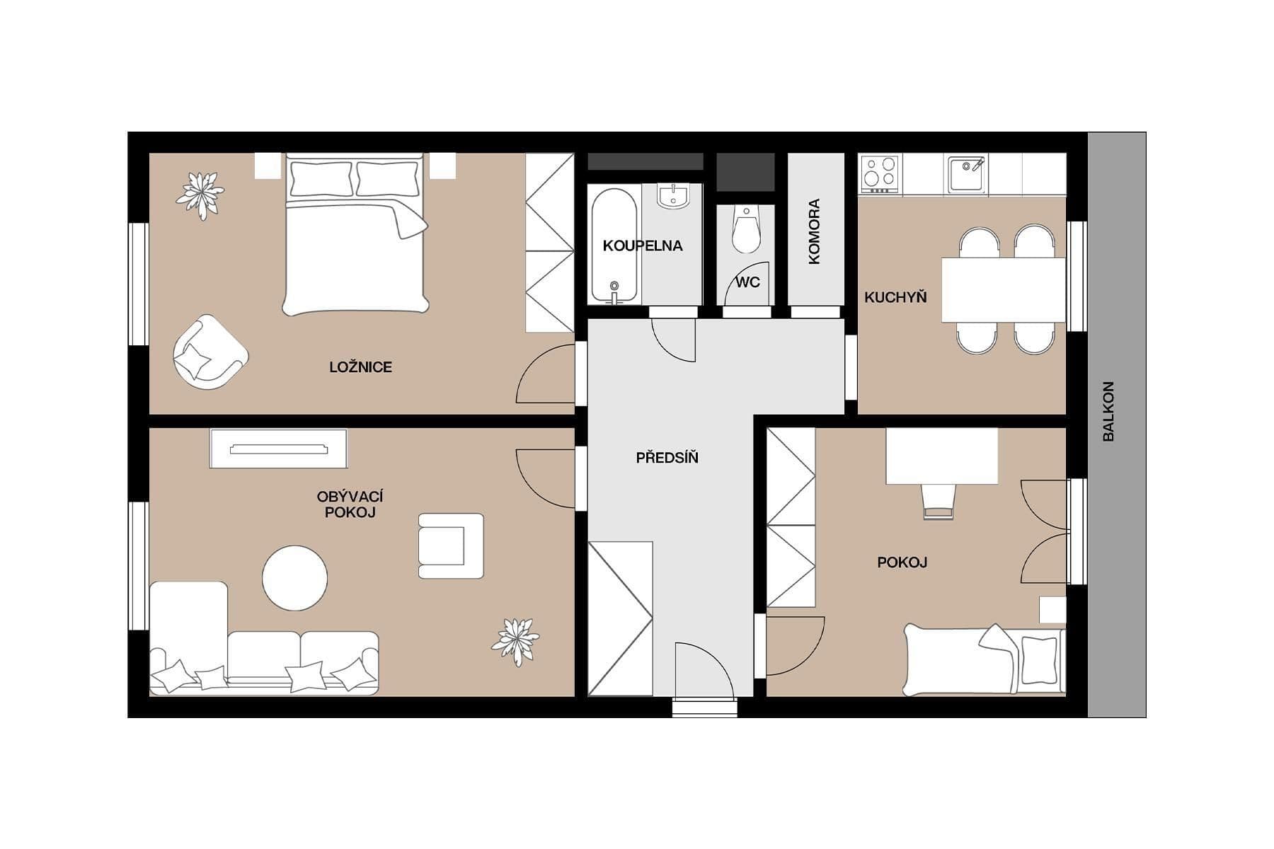 Predaj bytu 3-izbový 78 m², Koterovská, Plzeň, Plzeňský kraj Predaj bytu 3-izbový 78 m², Koterovská, Plzeň, Plzeňský kraj