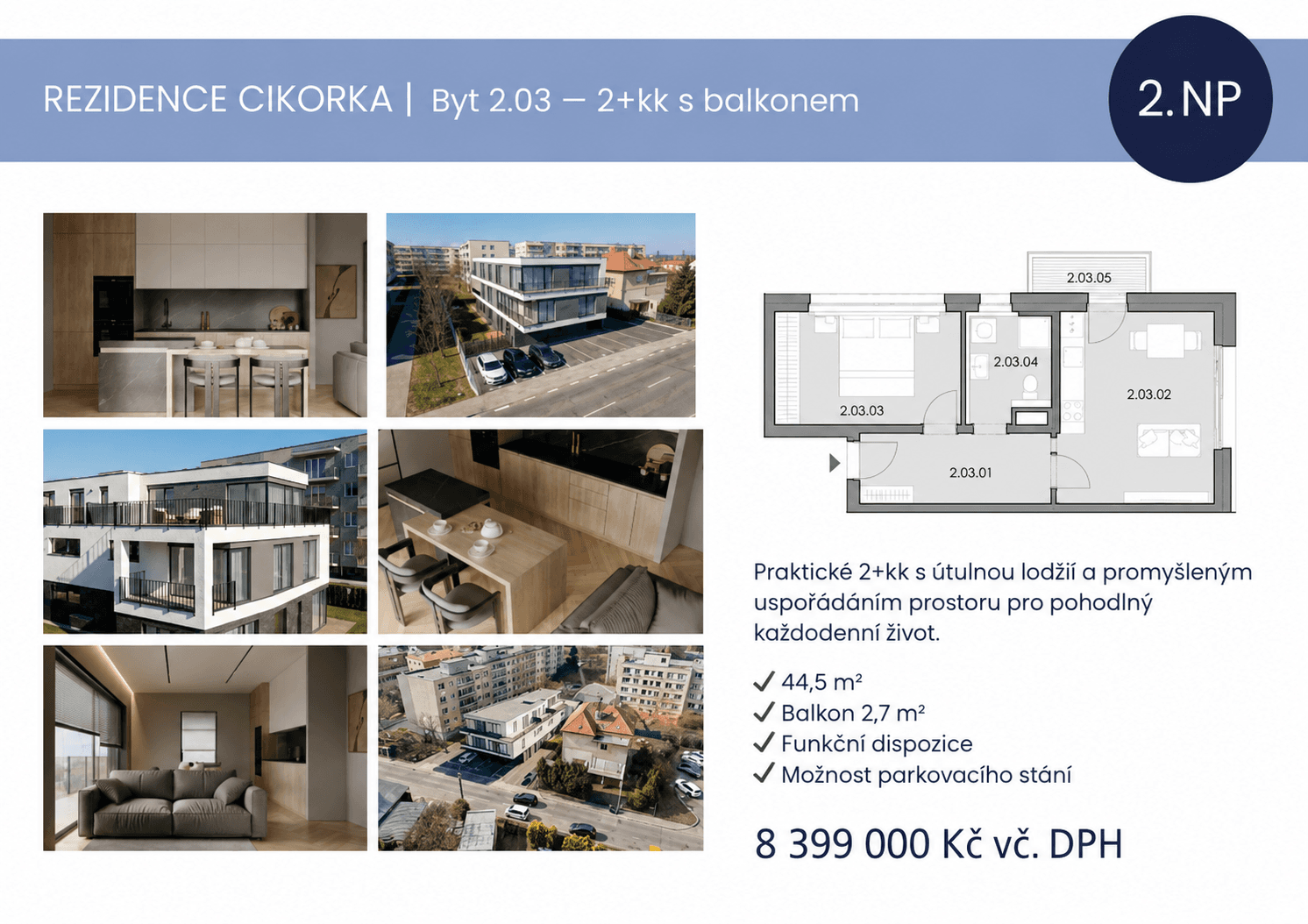 Predaj bytu 2-izbový 45 m², Na Cikorce, Praha, Praha Predaj bytu 2-izbový 45 m², Na Cikorce, Praha, Praha