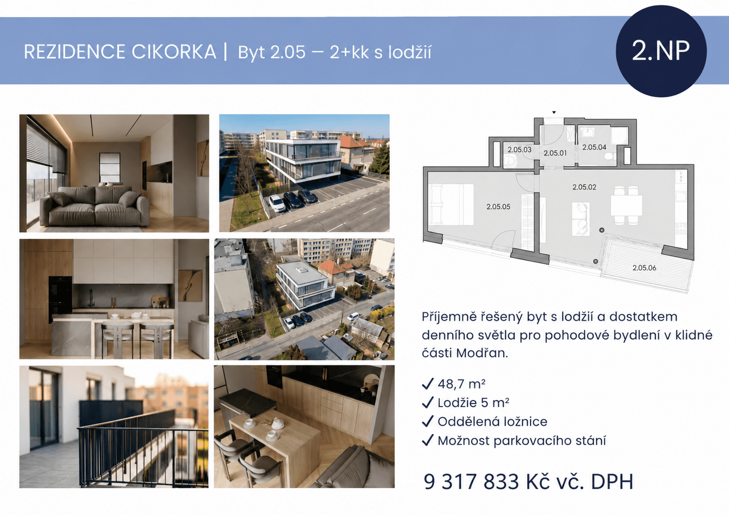 Predaj bytu 2-izbový 49 m², Na Cikorce, Praha, Praha Predaj bytu 2-izbový 49 m², Na Cikorce, Praha, Praha