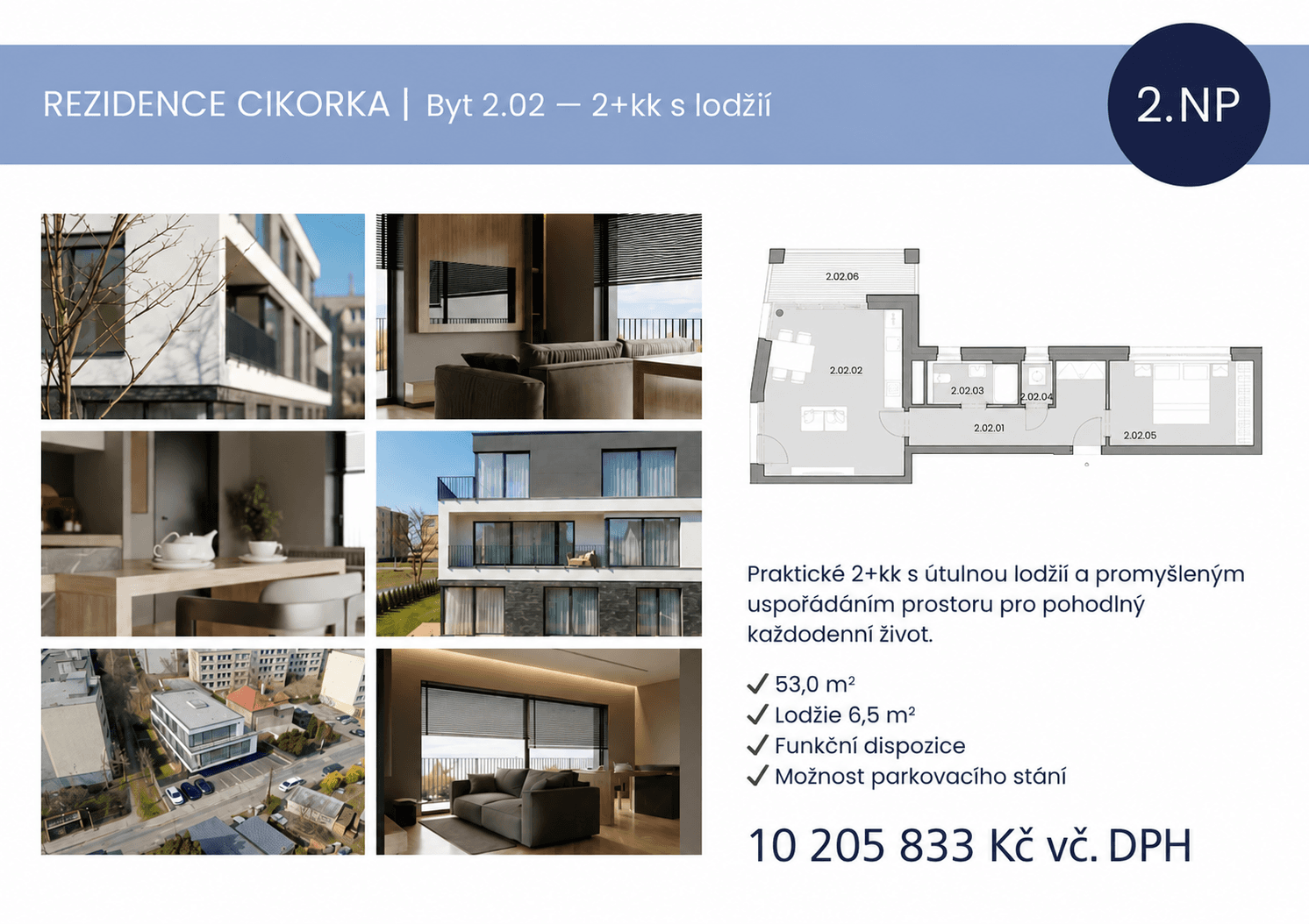Predaj bytu 2-izbový 53 m², Na Cikorce, Praha, Praha Predaj bytu 2-izbový 53 m², Na Cikorce, Praha, Praha