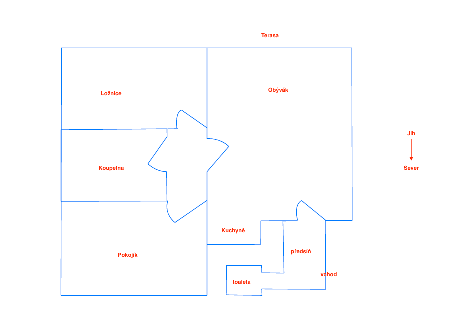 Prenájom bytu 3-izbový 79 m², Nepelova, Praha, Praha Prenájom bytu 3-izbový 79 m², Nepelova, Praha, Praha