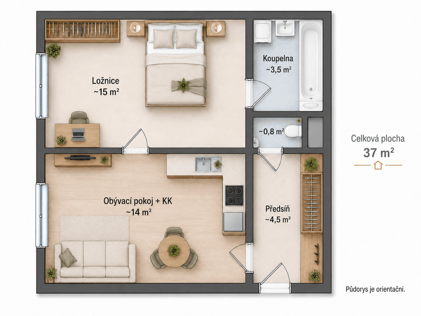 Predaj bytu 2-izbový 37 m², Vrchlického, Praha, Praha Predaj bytu 2-izbový 37 m², Vrchlického, Praha, Praha