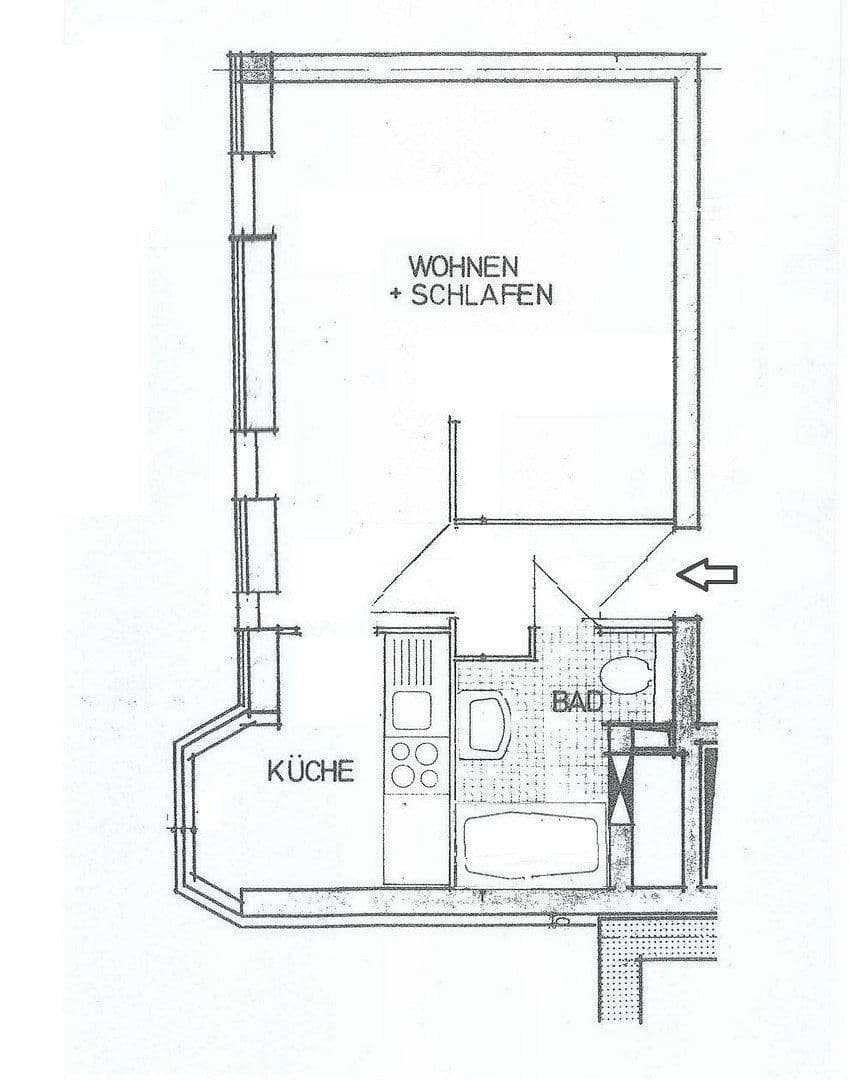 Prenájom bytu 1-izbový 30 m², Hauptstr. 48, Solingen, Severné Porýnie - Westfálsko Prenájom bytu 1-izbový 30 m², Hauptstr. 48, Solingen, Severné Porýnie - Westfálsko