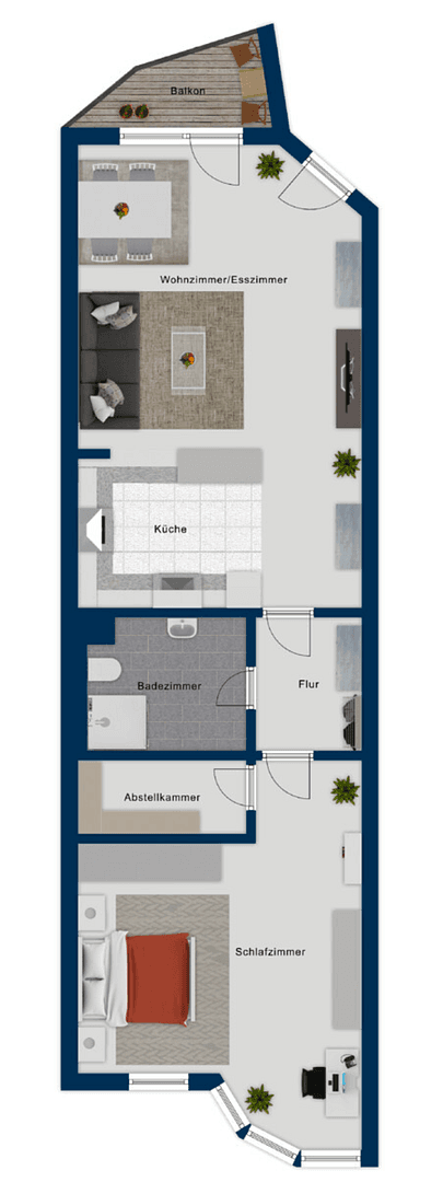 Prenájom bytu 2-izbový 67 m², Elsasser Straße 121, Bremen, Brémy Prenájom bytu 2-izbový 67 m², Elsasser Straße 121, Bremen, Brémy
