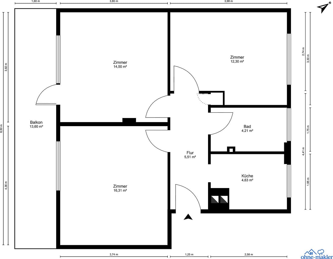 Predaj bytu 3-izbový 65 m², Neumünstersche Straße 23, Hamburg, Hamburg Predaj bytu 3-izbový 65 m², Neumünstersche Straße 23, Hamburg, Hamburg