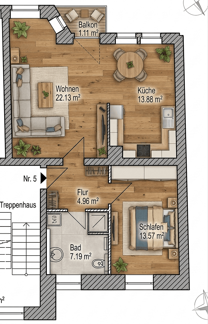 Prenájom bytu 2-izbový 65 m², Wittenburger Straße 30, Schwerin, Meklenbursko-Predpomoransko Prenájom bytu 2-izbový 65 m², Wittenburger Straße 30, Schwerin, Meklenbursko-Predpomoransko