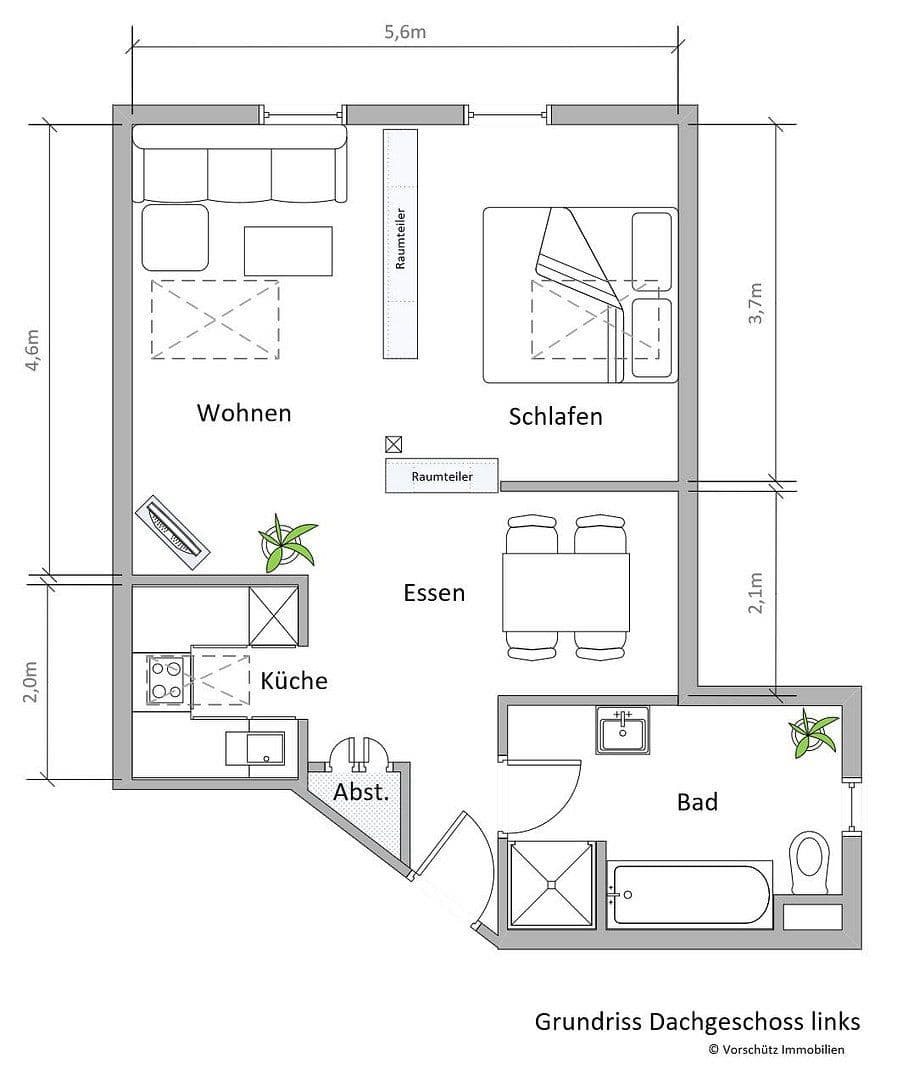 Prenájom bytu 1-izbový 40 m², Herforder Straße 209, Bielefeld, Severné Porýnie - Westfálsko Prenájom bytu 1-izbový 40 m², Herforder Straße 209, Bielefeld, Severné Porýnie - Westfálsko