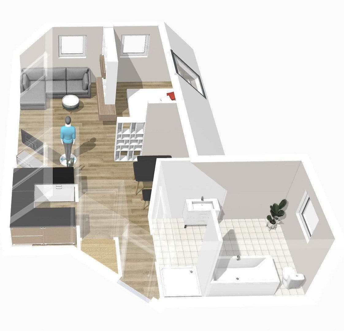 Prenájom bytu 1-izbový 40 m², Herforder Straße 209, Bielefeld, Severné Porýnie - Westfálsko Prenájom bytu 1-izbový 40 m², Herforder Straße 209, Bielefeld, Severné Porýnie - Westfálsko