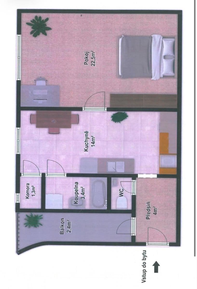 Prenájom bytu 1-izbový 46 m², Purkyňova, Brno, Jihomoravský kraj Prenájom bytu 1-izbový 46 m², Purkyňova, Brno, Jihomoravský kraj