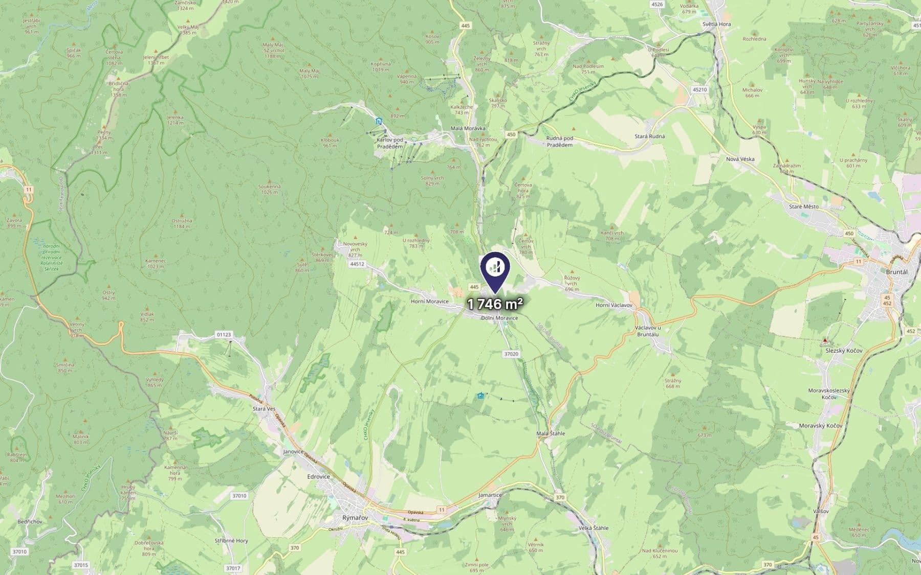 Predaj pozemku 1.746 m², Dolní Moravice, Moravskoslezský kraj Predaj pozemku 1.746 m², Dolní Moravice, Moravskoslezský kraj