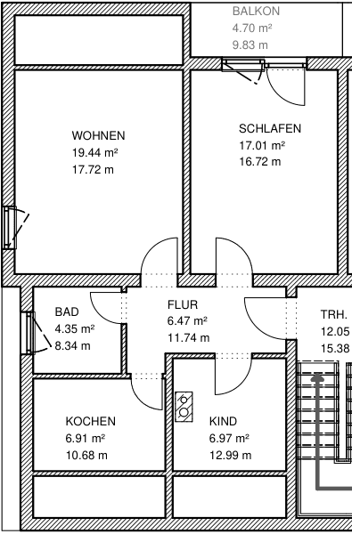 Prenájom bytu 2-izbový 59 m², Wöllstadt, Hesensko Prenájom bytu 2-izbový 59 m², Wöllstadt, Hesensko