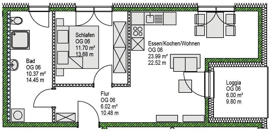 Predaj bytu 2-izbový 58 m², Stauffenbergstraße 2, Berg b.Neumarkt i.d.OPf., Bavorsko Predaj bytu 2-izbový 58 m², Stauffenbergstraße 2, Berg b.Neumarkt i.d.OPf., Bavorsko