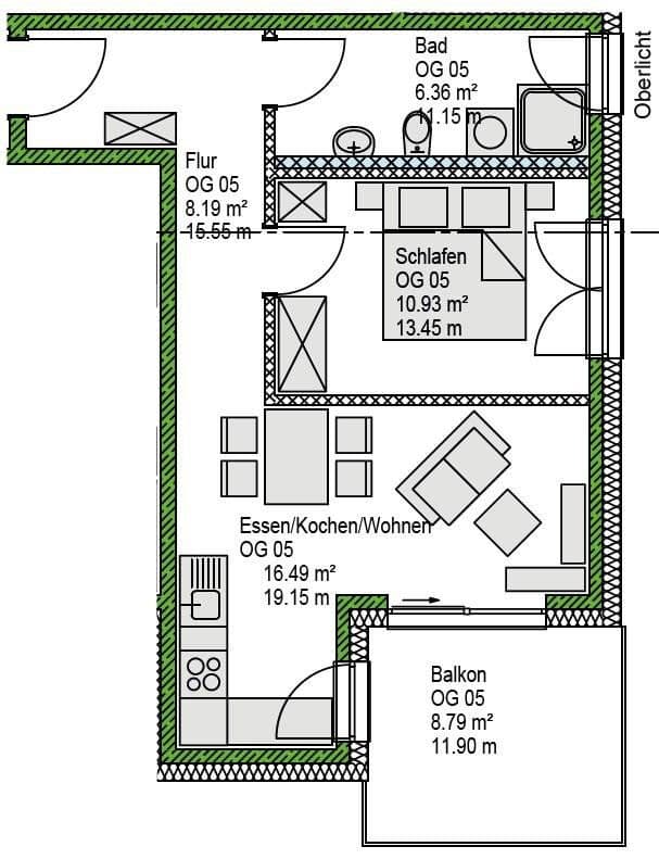 Predaj bytu 2-izbový 46 m², Stauffenbergstraße 2, Berg b.Neumarkt i.d.OPf., Bavorsko Predaj bytu 2-izbový 46 m², Stauffenbergstraße 2, Berg b.Neumarkt i.d.OPf., Bavorsko