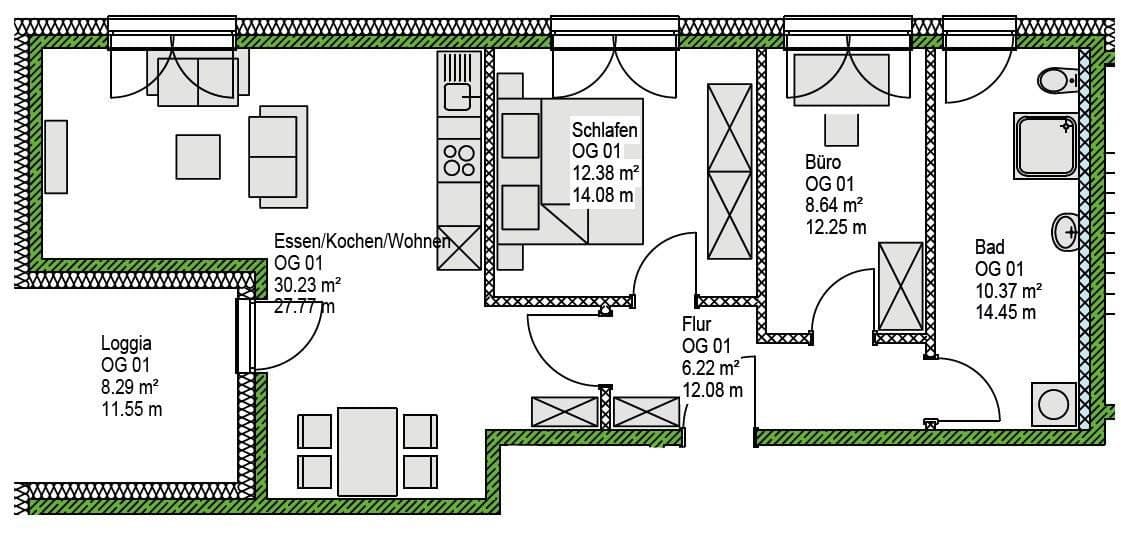 Predaj bytu 3-izbový 72 m², Stauffenbergstraße 2, Berg b.Neumarkt i.d.OPf., Bavorsko Predaj bytu 3-izbový 72 m², Stauffenbergstraße 2, Berg b.Neumarkt i.d.OPf., Bavorsko