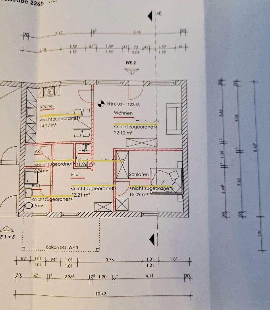 Prenájom bytu 3-izbový 72 m², Karben, Hesensko Prenájom bytu 3-izbový 72 m², Karben, Hesensko