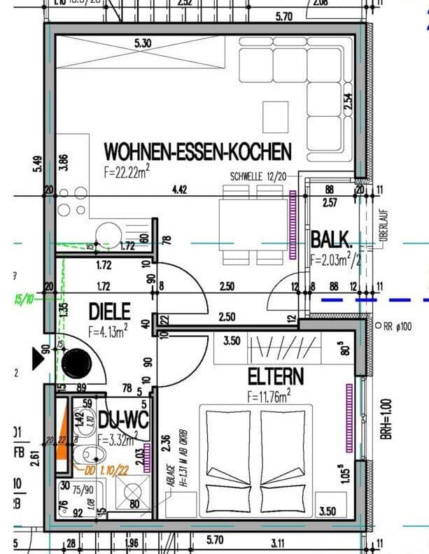 Prenájom bytu 2-izbový 43 m², Frankenallee 25, Frankfurt am Main, Hesensko Prenájom bytu 2-izbový 43 m², Frankenallee 25, Frankfurt am Main, Hesensko
