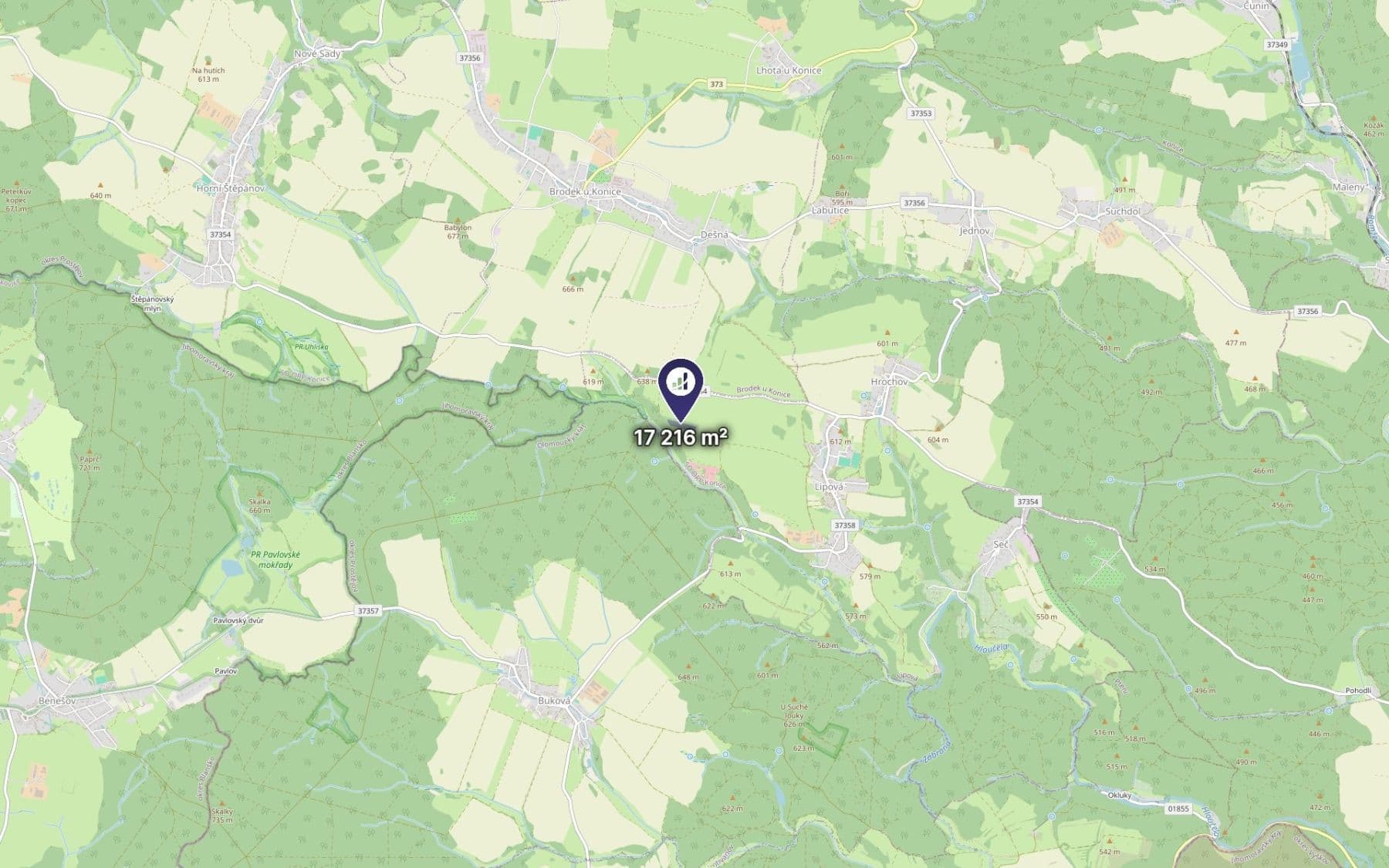 Predaj pozemku 3.443 m², Lipová, Olomoucký kraj Predaj pozemku 3.443 m², Lipová, Olomoucký kraj