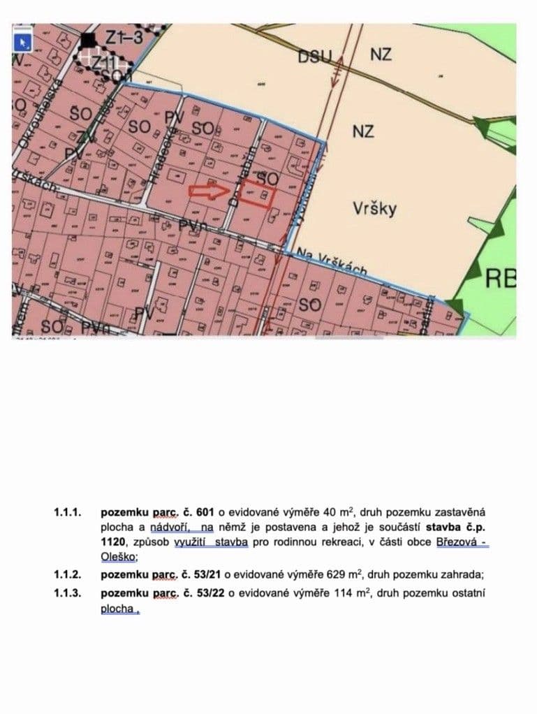 Predaj pozemku 783 m², Březová-Oleško, Středočeský kraj Predaj pozemku 783 m², Březová-Oleško, Středočeský kraj