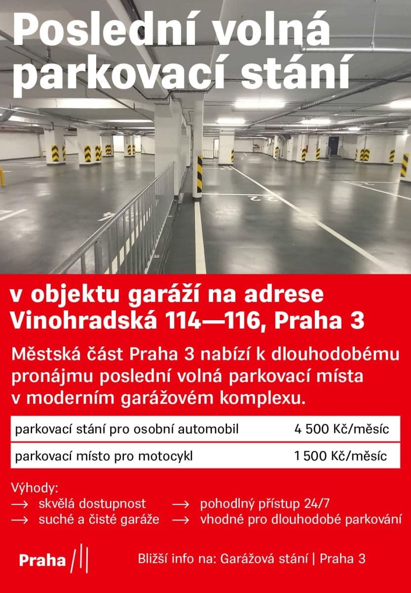 Prenájom garáže 3 m², Vinohradská, Praha, Praha Prenájom garáže 3 m², Vinohradská, Praha, Praha