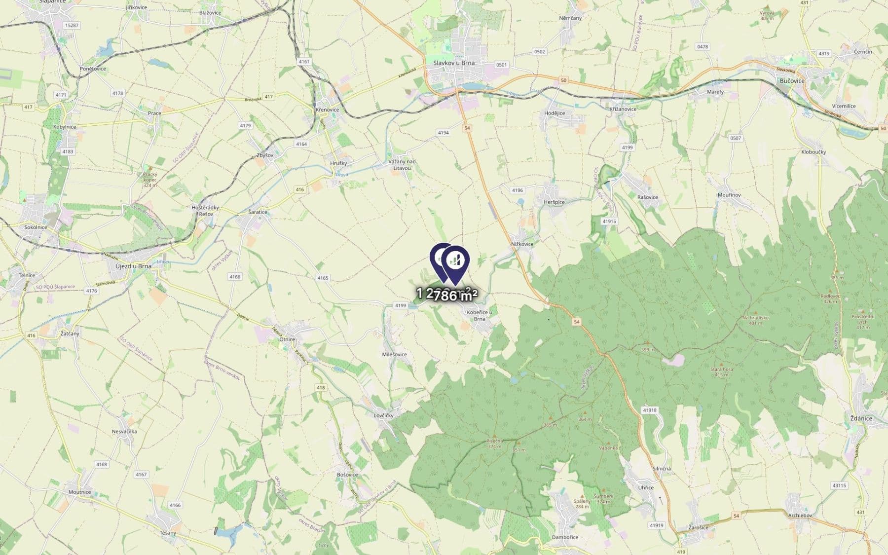 Predaj pozemku 2.052 m², Kobeřice u Brna, Jihomoravský kraj Predaj pozemku 2.052 m², Kobeřice u Brna, Jihomoravský kraj