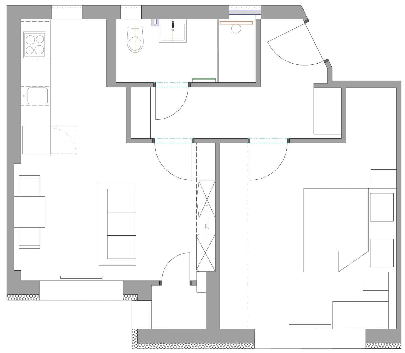 Prenájom bytu 2-izbový 50 m², Jeseniova, Praha, Praha Prenájom bytu 2-izbový 50 m², Jeseniova, Praha, Praha