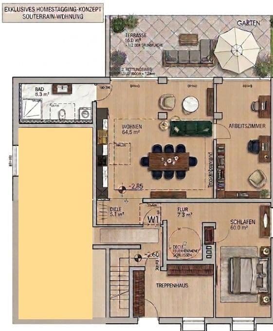 Prenájom bytu 3-izbový 114 m², Duisburg, Severné Porýnie - Westfálsko Prenájom bytu 3-izbový 114 m², Duisburg, Severné Porýnie - Westfálsko