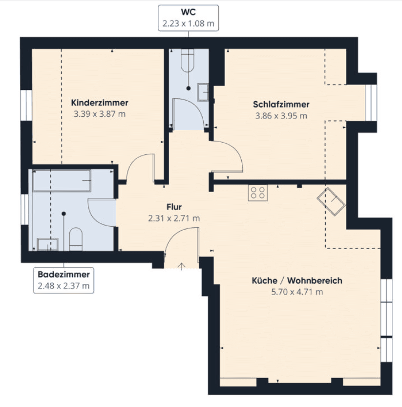 Prenájom bytu 3-izbový 69 m², Große Diesdorfer Straße 14, Magdeburg, Sasko-Anhaltsko Prenájom bytu 3-izbový 69 m², Große Diesdorfer Straße 14, Magdeburg, Sasko-Anhaltsko