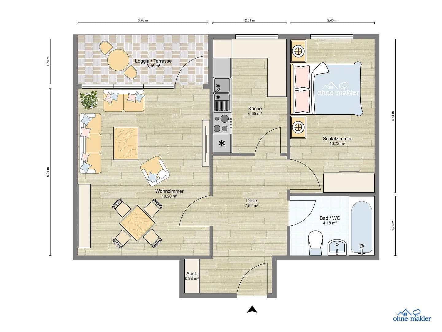 Prenájom bytu 2-izbový 52 m², Barmstedt, Šlezvicko-Holštajnsko Prenájom bytu 2-izbový 52 m², Barmstedt, Šlezvicko-Holštajnsko