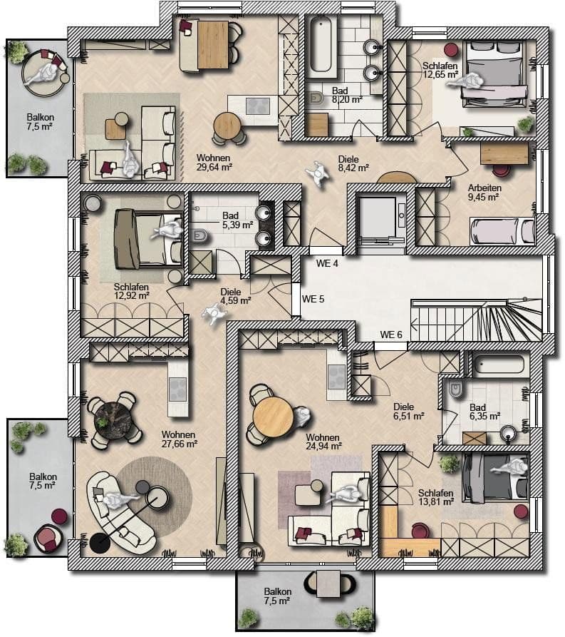 Predaj bytu 2-izbový 58 m², Heuglinstr. 32, München, Bavorsko Predaj bytu 2-izbový 58 m², Heuglinstr. 32, München, Bavorsko