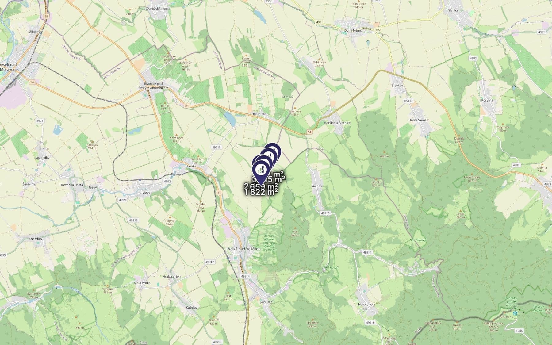 Predaj pozemku 8.629 m², Velká nad Veličkou, Jihomoravský kraj Predaj pozemku 8.629 m², Velká nad Veličkou, Jihomoravský kraj