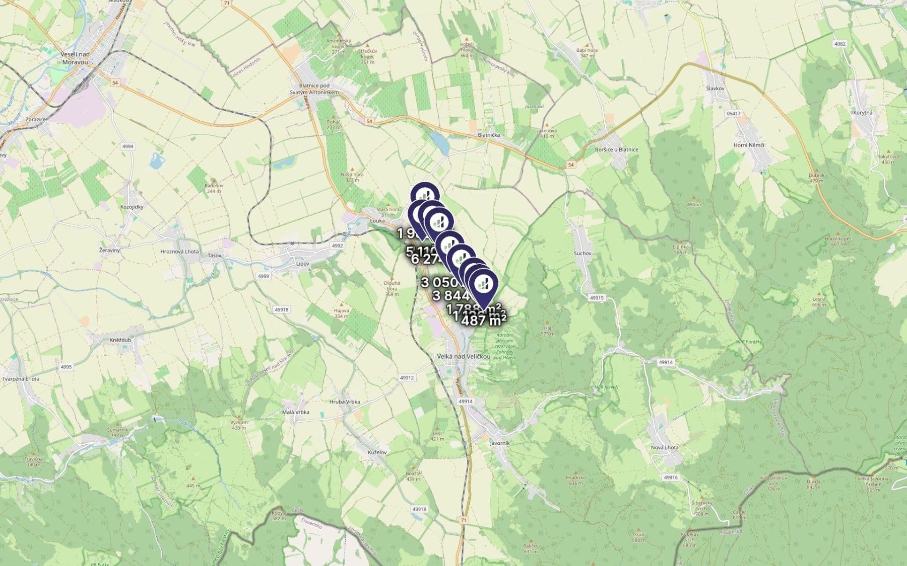 Predaj pozemku 23.670 m², Velká nad Veličkou, Jihomoravský kraj Predaj pozemku 23.670 m², Velká nad Veličkou, Jihomoravský kraj