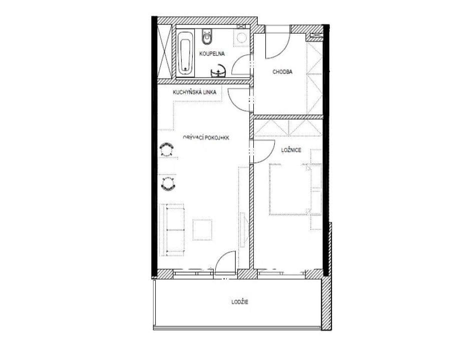 Prenájom bytu 2-izbový 49 m², Svitákova, Praha, Praha Prenájom bytu 2-izbový 49 m², Svitákova, Praha, Praha