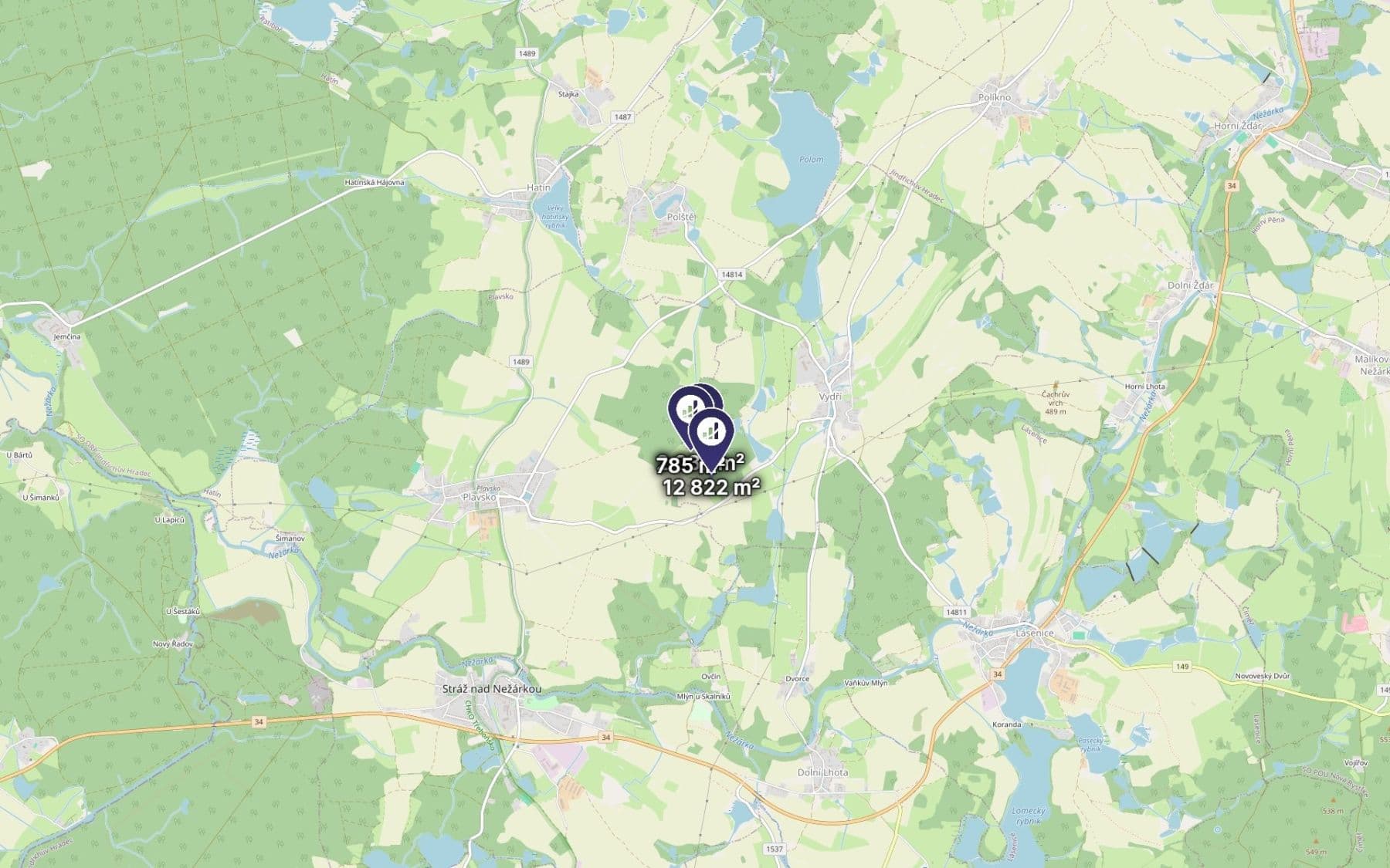 Predaj pozemku 15.644 m², Plavsko, Jihočeský kraj Predaj pozemku 15.644 m², Plavsko, Jihočeský kraj