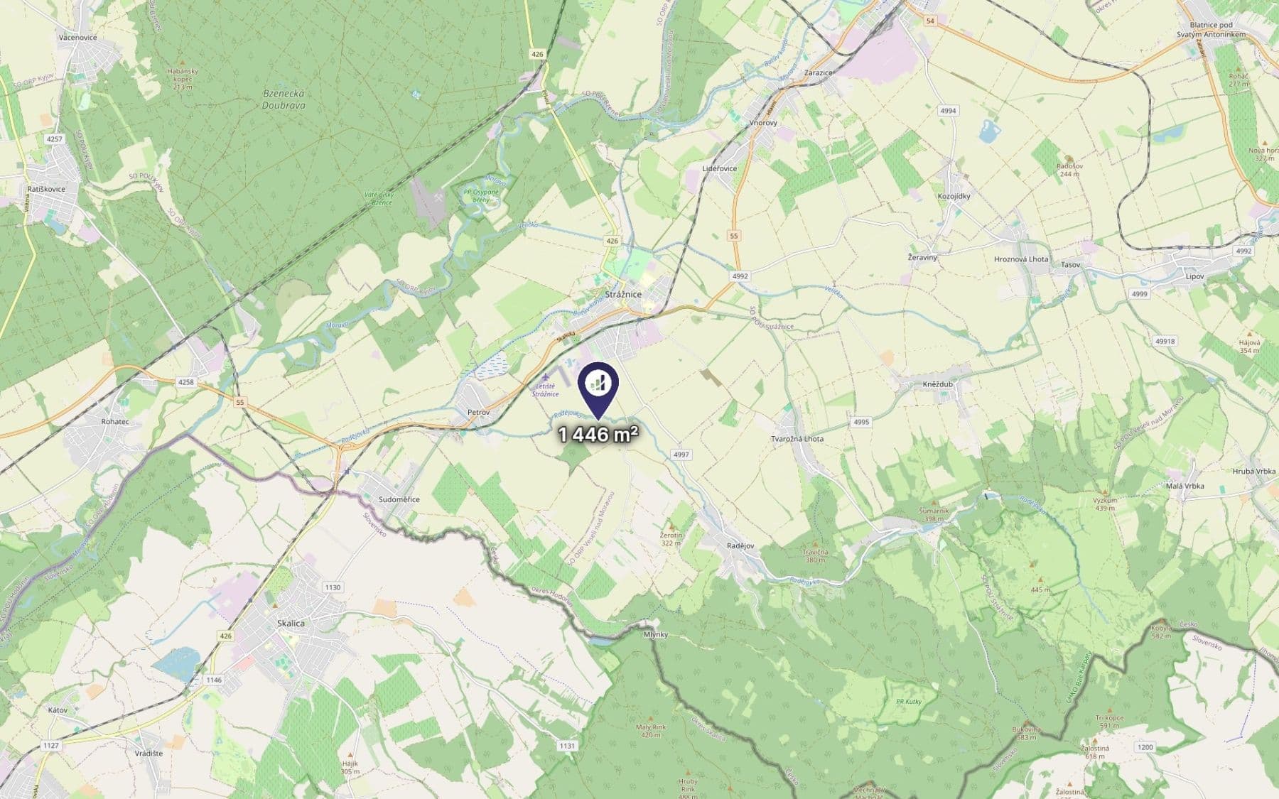 Predaj pozemku 1.446 m², Strážnice, Jihomoravský kraj Predaj pozemku 1.446 m², Strážnice, Jihomoravský kraj