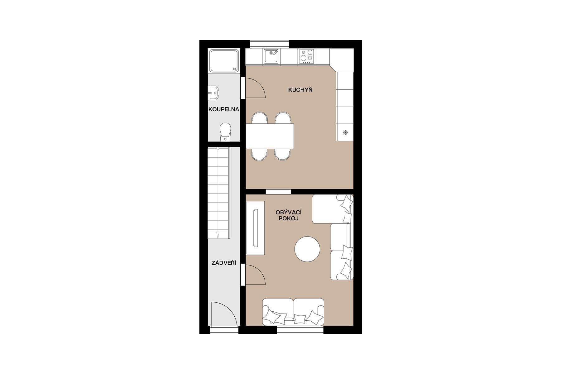Predaj domu 74 m², pozemok 73 m², Na Malé Straně, Divišov, Středočeský kraj Predaj domu 74 m², pozemok 73 m², Na Malé Straně, Divišov, Středočeský kraj
