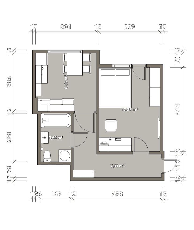 Predaj bytu 1-izbový 30 m², Ralsko, Liberecký kraj Predaj bytu 1-izbový 30 m², Ralsko, Liberecký kraj