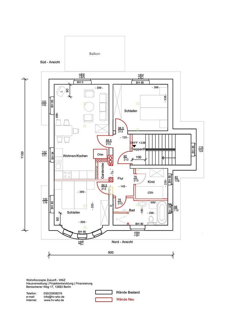 Prenájom bytu 4-izbový 78 m², Bentschener Weg 17, Berlin, Berlín Prenájom bytu 4-izbový 78 m², Bentschener Weg 17, Berlin, Berlín