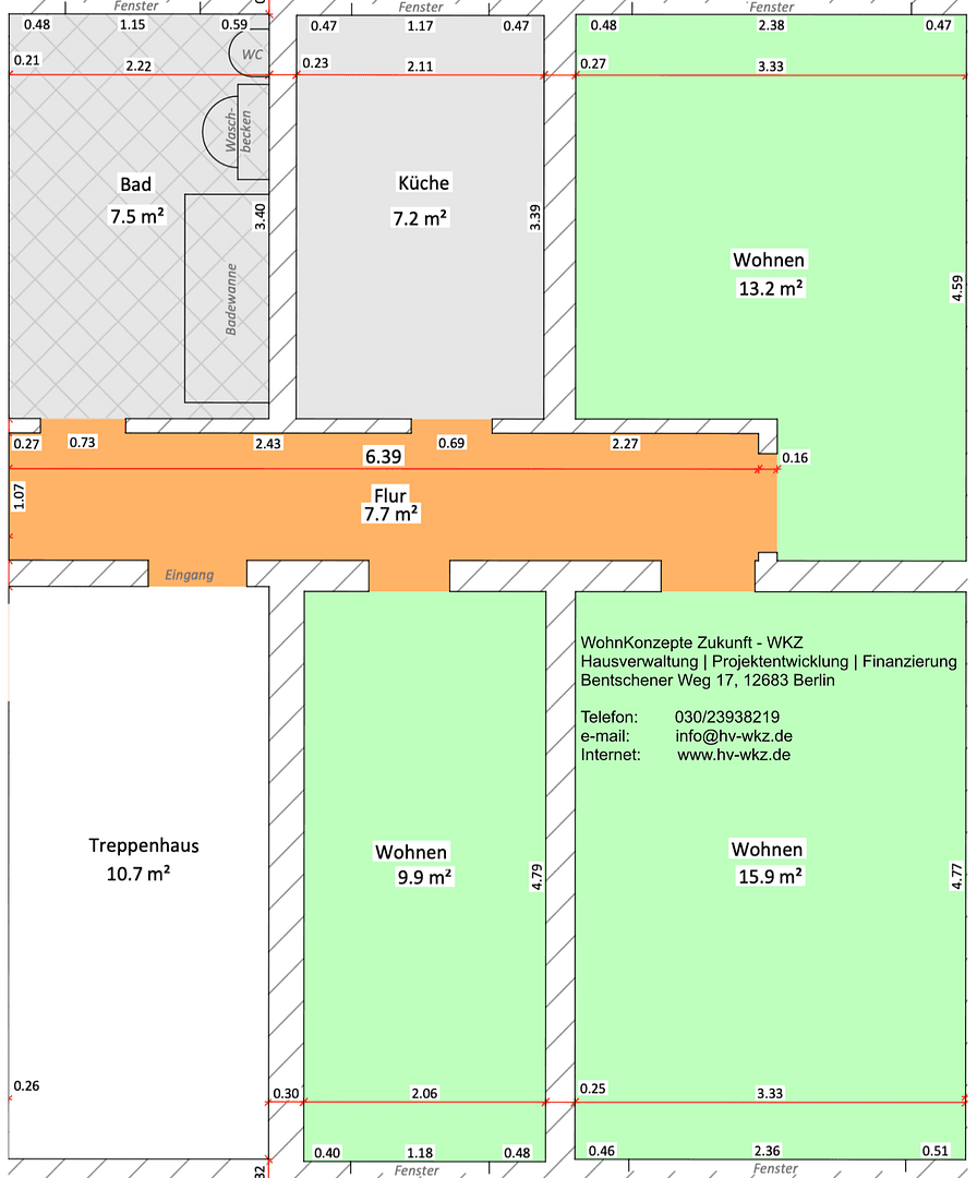 Prenájom bytu 3-izbový 61 m², Straße der Repulbik 13A, Steinhöfel, Brandenbursko Prenájom bytu 3-izbový 61 m², Straße der Repulbik 13A, Steinhöfel, Brandenbursko