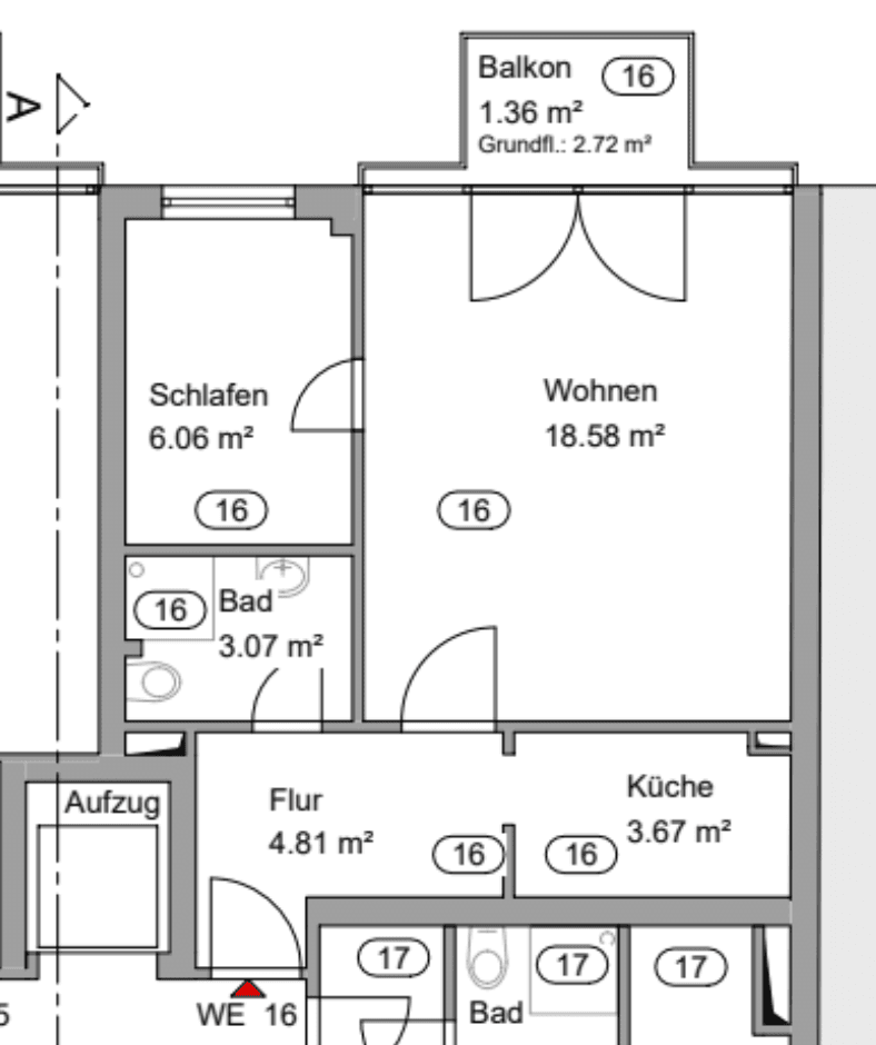 Prenájom bytu 1-izbový 38 m², An der Christuskirche 19, Hannover, Dolné Sasko Prenájom bytu 1-izbový 38 m², An der Christuskirche 19, Hannover, Dolné Sasko