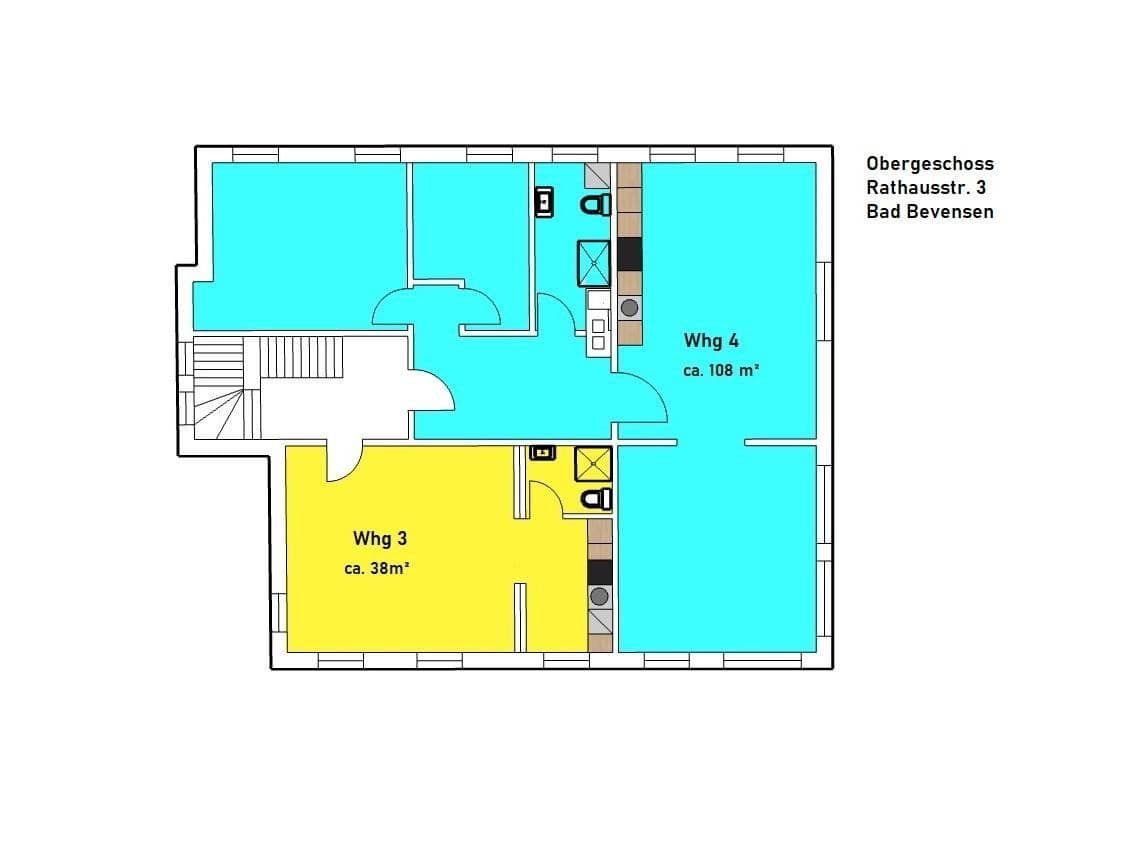 Prenájom bytu 3-izbový 107 m², Rathausstr. 3, Bad Bevensen, Dolné Sasko Prenájom bytu 3-izbový 107 m², Rathausstr. 3, Bad Bevensen, Dolné Sasko