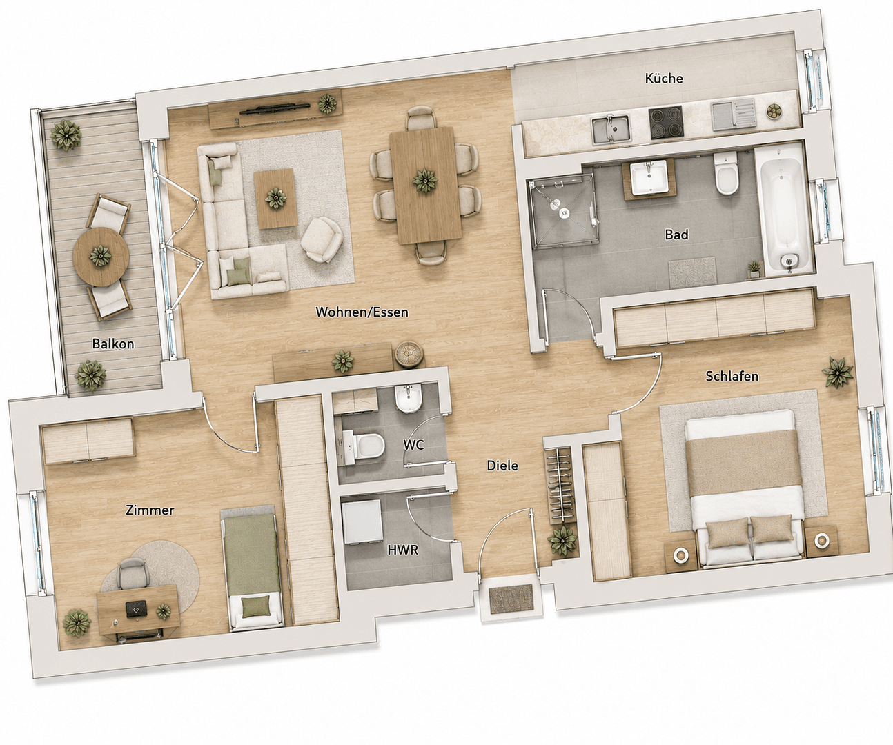 Prenájom bytu 3-izbový 95 m², Darmstadt, Hesensko Prenájom bytu 3-izbový 95 m², Darmstadt, Hesensko