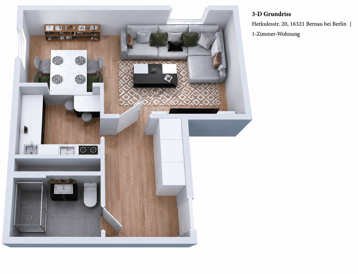 Prenájom bytu 1-izbový 35 m², Bernau, Brandenbursko Prenájom bytu 1-izbový 35 m², Bernau, Brandenbursko