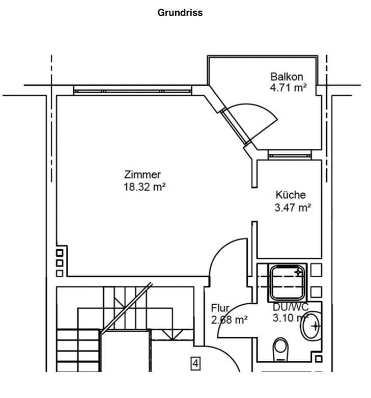 Prenájom bytu 1-izbový 29 m², Rembertiring 41, Bremen, Brémy Prenájom bytu 1-izbový 29 m², Rembertiring 41, Bremen, Brémy