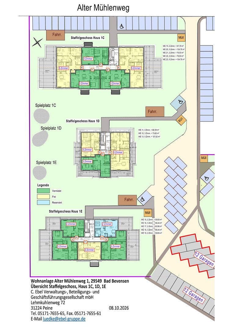 Prenájom bytu 3-izbový 68 m², Alter Mühlenweg 1c, Bad Bevensen, Dolné Sasko Prenájom bytu 3-izbový 68 m², Alter Mühlenweg 1c, Bad Bevensen, Dolné Sasko