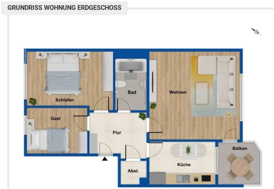 Prenájom bytu 3-izbový 74 m², Am Mahlbusen 4, Bernau, Brandenbursko Prenájom bytu 3-izbový 74 m², Am Mahlbusen 4, Bernau, Brandenbursko