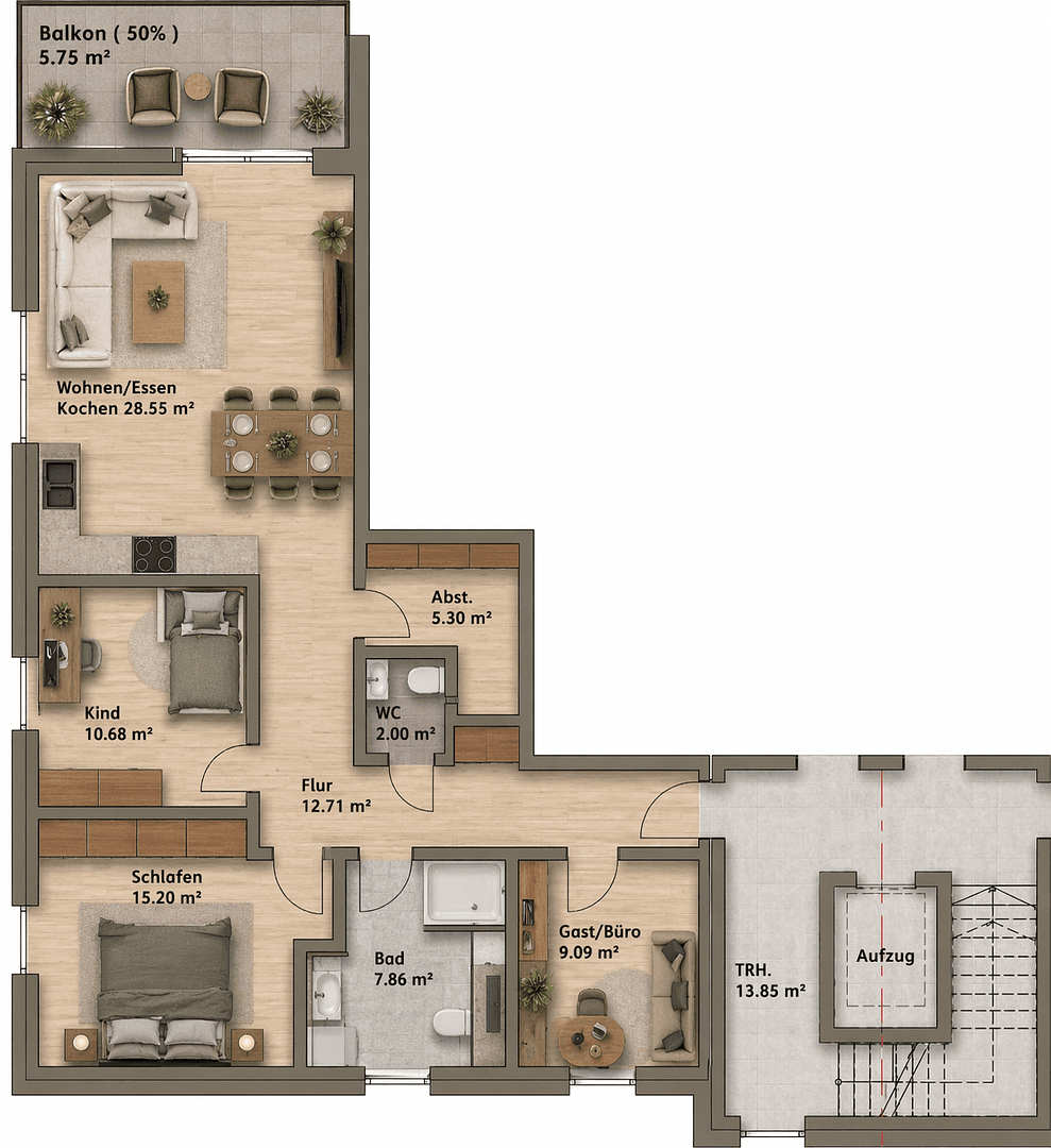 Predaj bytu 4-izbový 98 m², Minderheideweg 15, Minden, Severné Porýnie - Westfálsko Predaj bytu 4-izbový 98 m², Minderheideweg 15, Minden, Severné Porýnie - Westfálsko