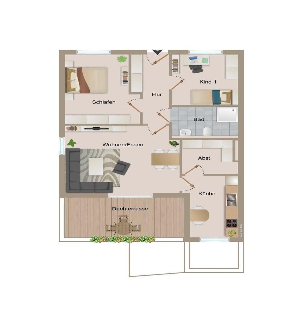 Prenájom bytu 3-izbový 80 m², Eidinghausener Str. 25, Bad Oeynhausen, Severné Porýnie - Westfálsko Prenájom bytu 3-izbový 80 m², Eidinghausener Str. 25, Bad Oeynhausen, Severné Porýnie - Westfálsko